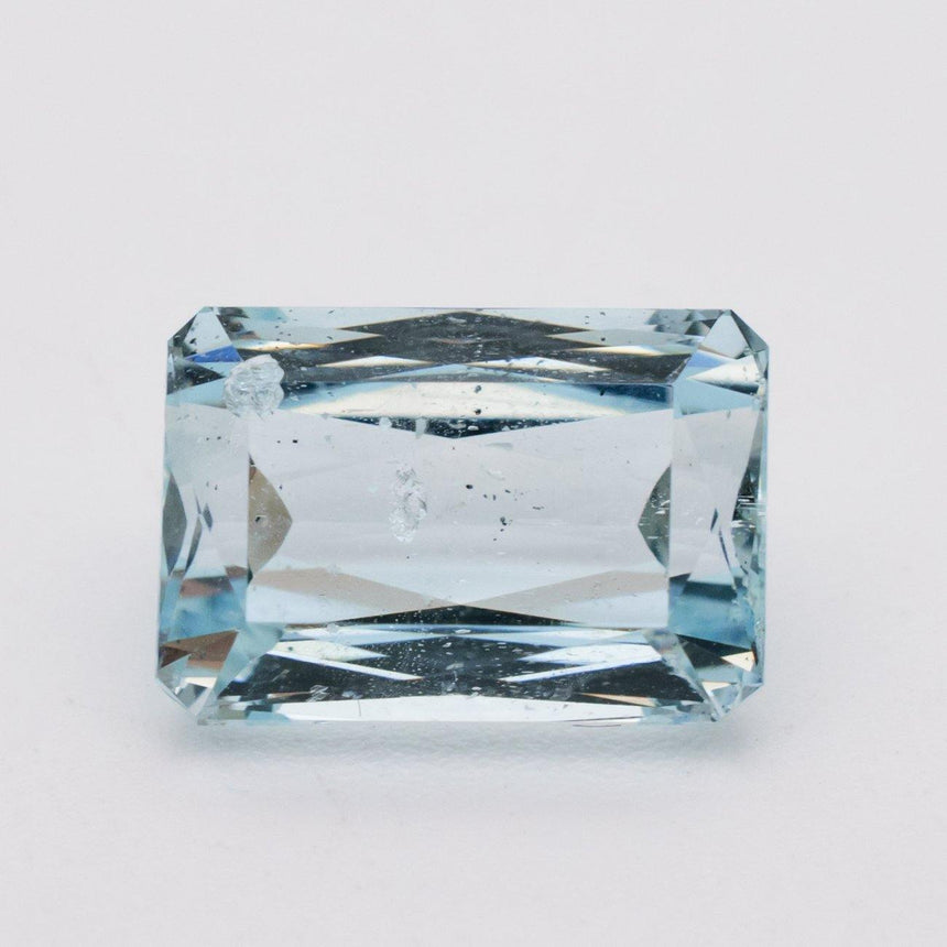 4.97 Carats Blue Natural Aquamarine Loose Gemstone Rectangular Cut - Modern Gem Jewelry