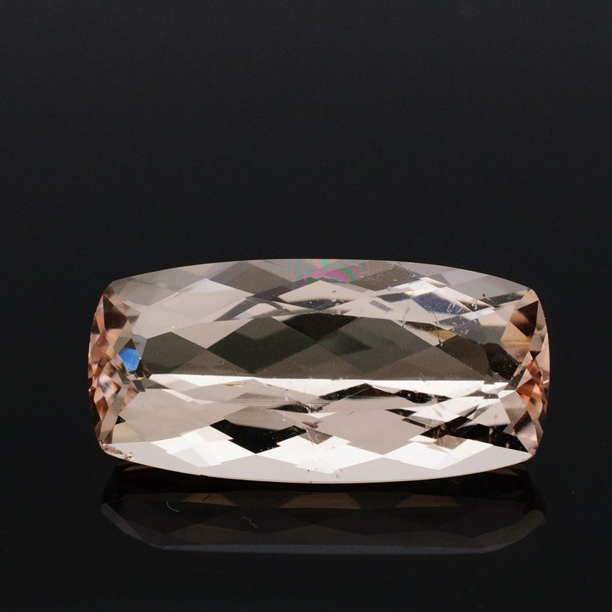 14.9 Carats Peach Elongated Cushion Shape Natural Morganite Gemstone - Modern Gem Jewelry