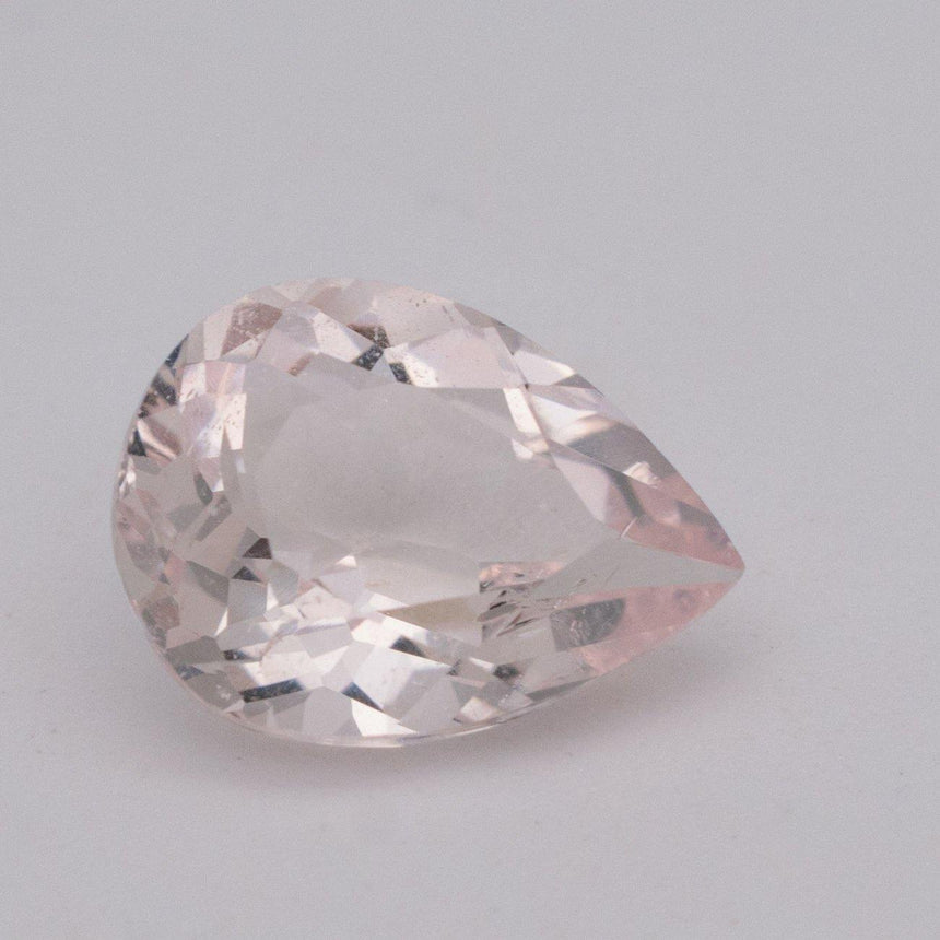 4.47 Carat Mozambique Natural Morganite Rectangular Pear Cut - Modern Gem Jewelry
