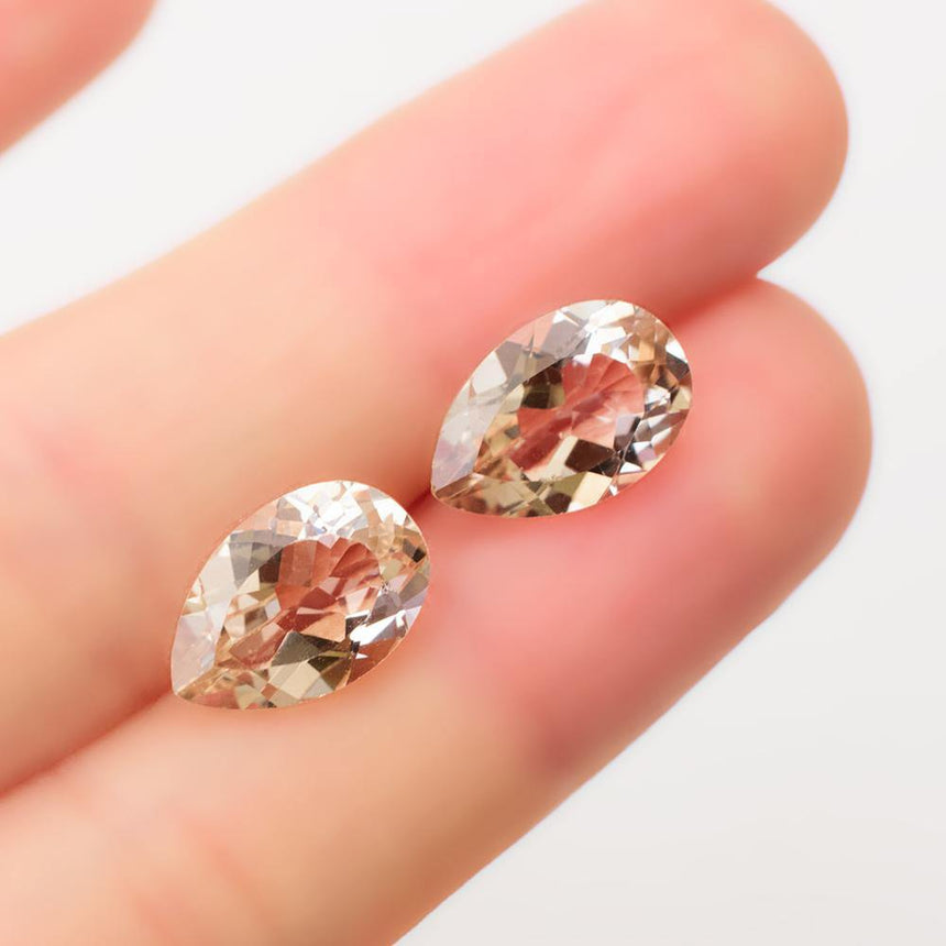 7.2 carats Perfectly Matched Pear Shape Natural Imperial Topaz