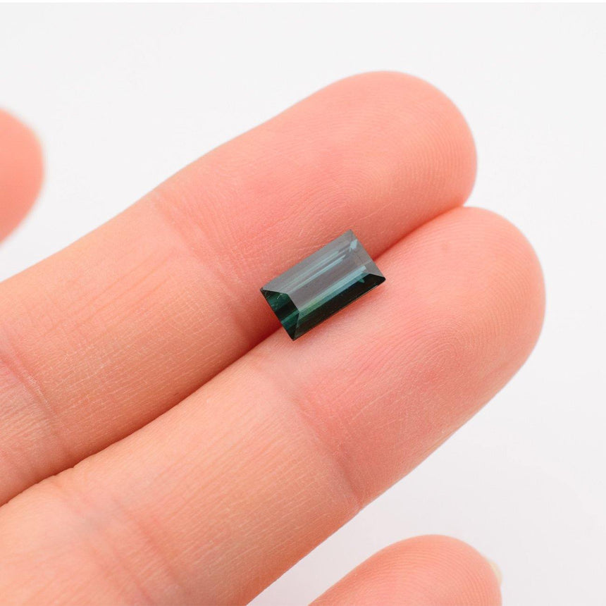 1.27 Carats Namibian Indicolite Blue Natural Tourmaline Loose Gemstone Step Cut - Modern Gem Jewelry