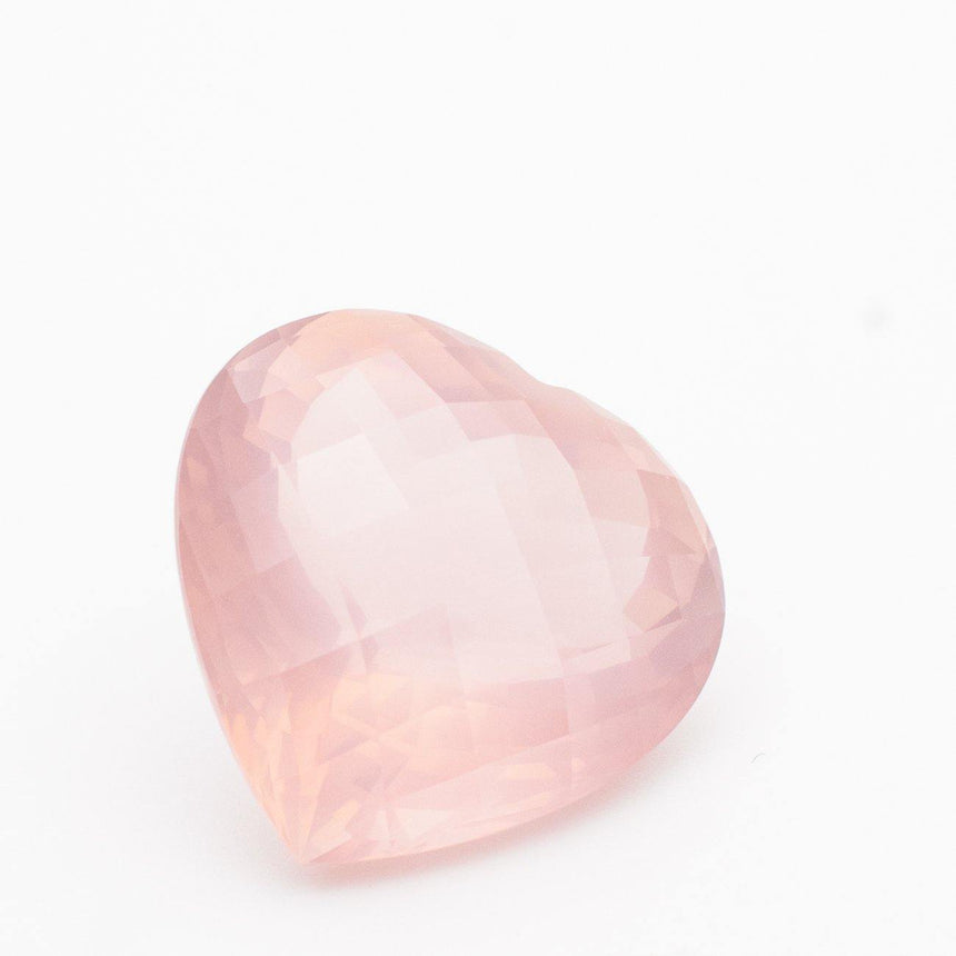 26.63 Carat Natural Rose Quartz Heart Cut Loose Gemstone - Modern Gem Jewelry