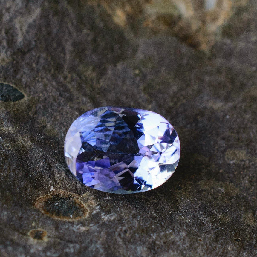 1.6 Carats Oval Cut Bluish Violet Natural Tanzanite Loose Gemstone - Modern Gem Jewelry