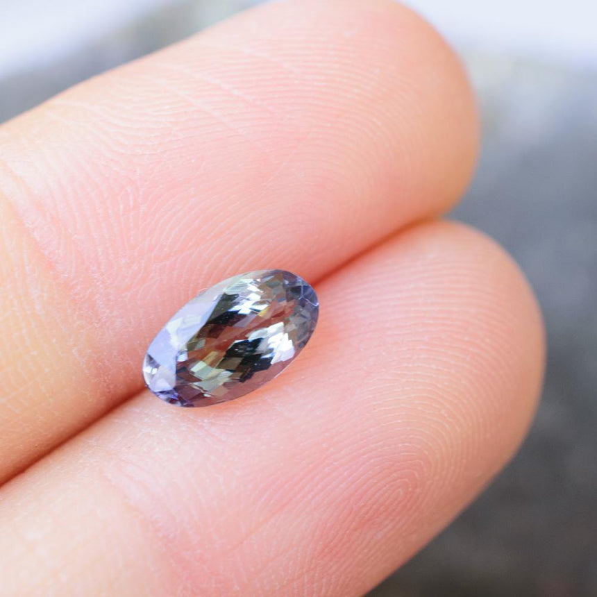 1.29 Carats Greenish Blue Oval Shape Genuine Natural Tanzanite Gemstone - Modern Gem Jewelry