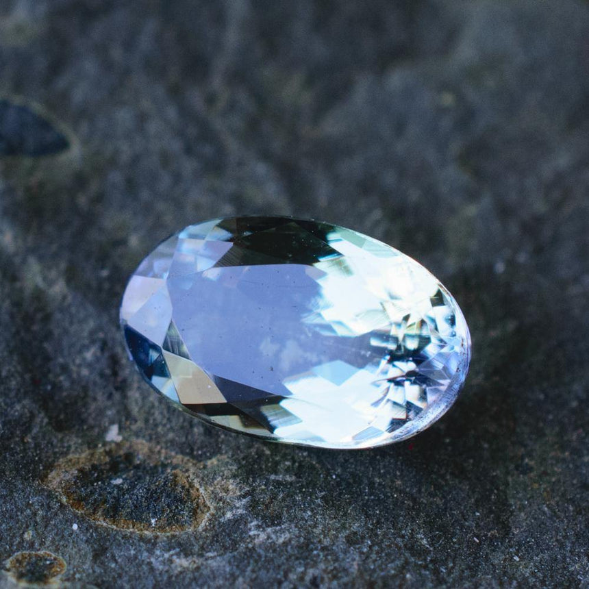 1.53 Carats Oval Cut Greenish Blue Genuine Natural Tanzanite Gemstone - Modern Gem Jewelry