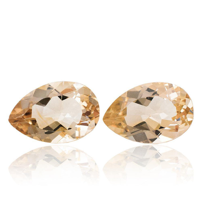 7.2 carats Perfectly Matched Pear Shape Natural Imperial Topaz | 12.1m x 8.1mm - Modern Gem Jewelry