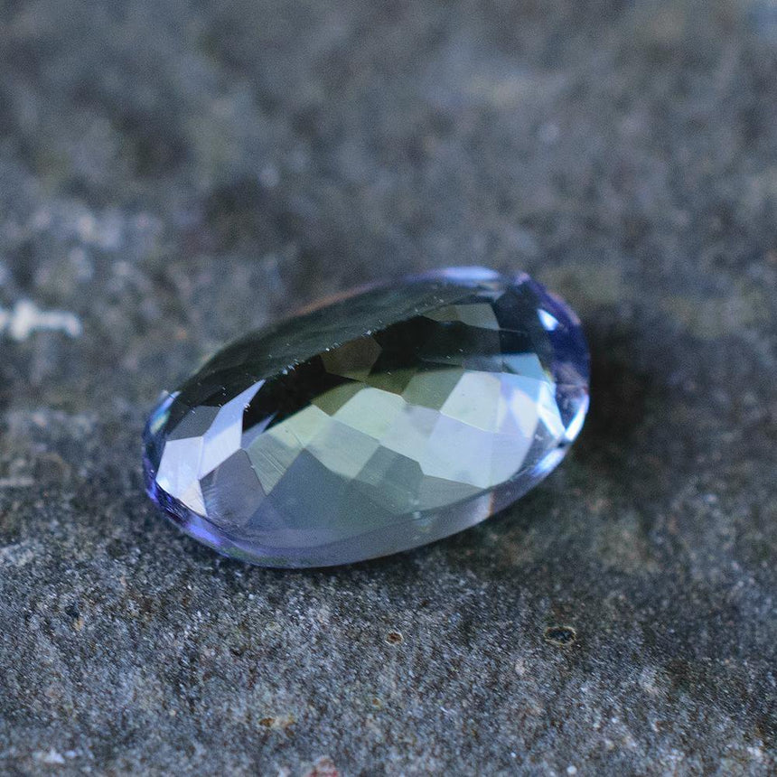 1.53 Carats Oval Cut Greenish Blue Genuine Natural Tanzanite Gemstone - Modern Gem Jewelry