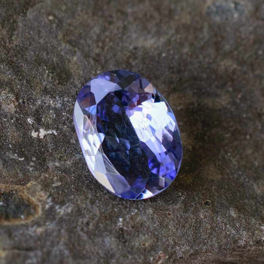 1.6 Carats Oval Cut Bluish Violet Natural Tanzanite Loose Gemstone - Modern Gem Jewelry