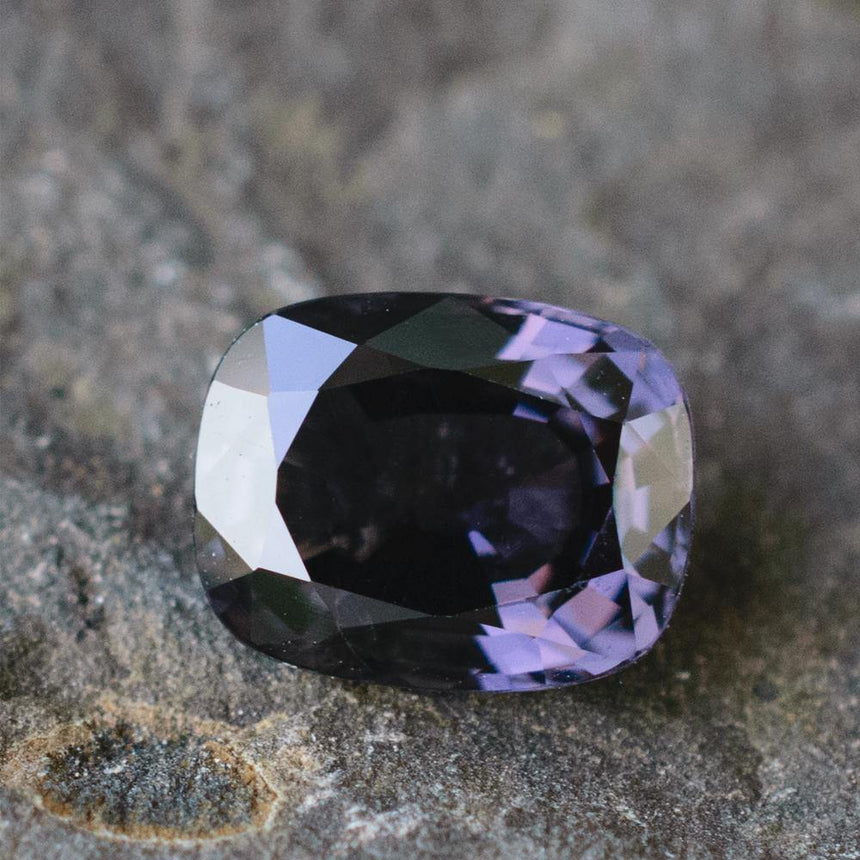 1.5 Carats Purple Blue Natural Spinel Cushion 8.7 x 5.7 x 3.6mm - Modern Gem Jewelry
