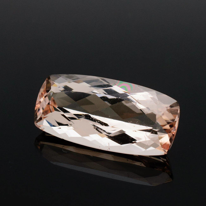 14.9 Carats Peach Elongated Cushion Shape Natural Morganite Gemstone - Modern Gem Jewelry