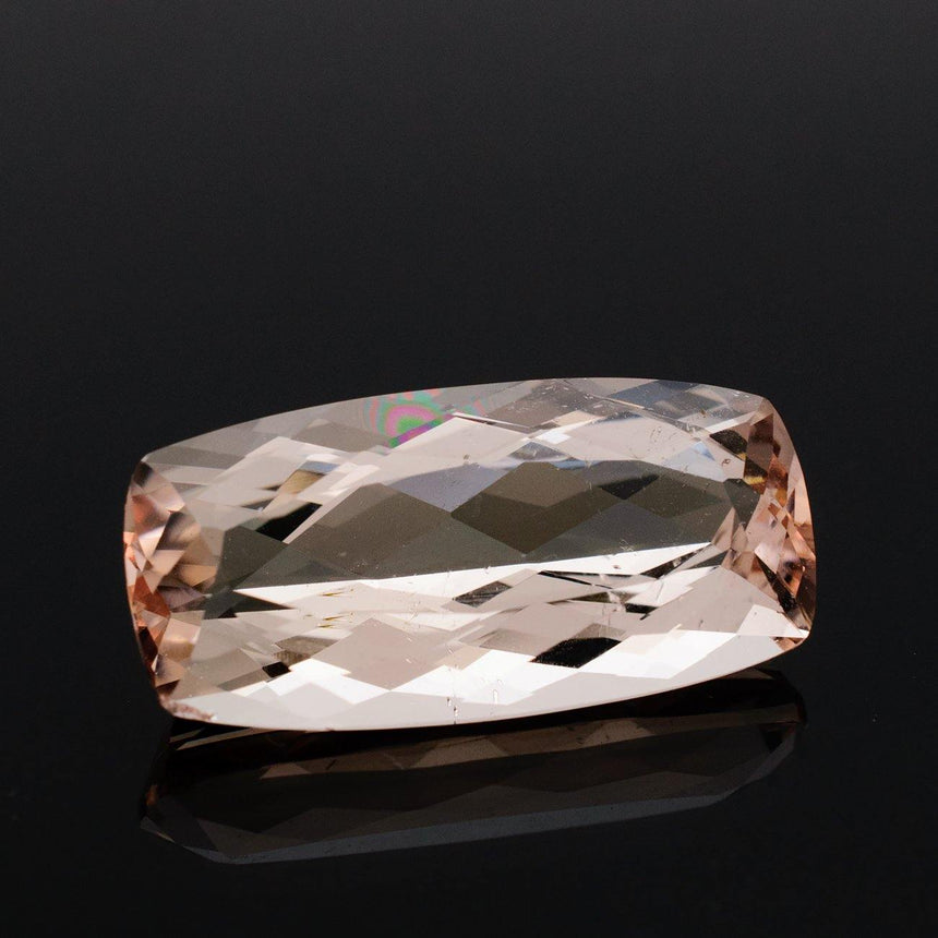 14.9 Carats Peach Elongated Cushion Shape Natural Morganite Gemstone - Modern Gem Jewelry