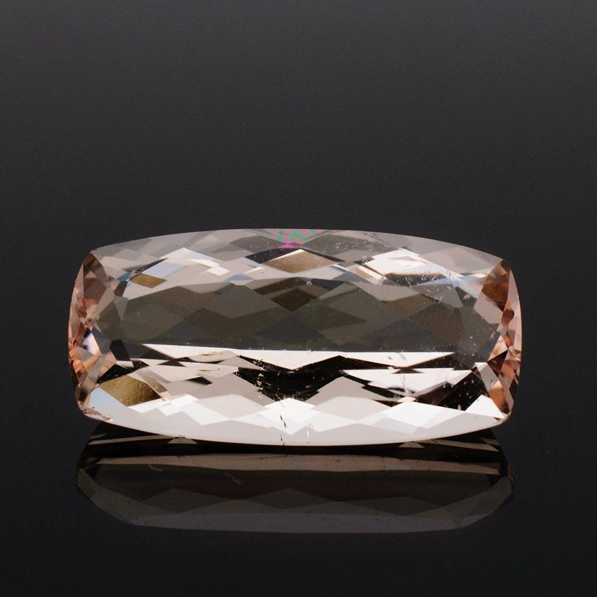 14.9 Carats Peach Elongated Cushion Shape Natural Morganite Gemstone - Modern Gem Jewelry