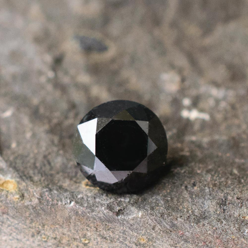 1.48 Carats | Natural Black Diamond Loose Gemstone Round Shape - Modern Gem Jewelry