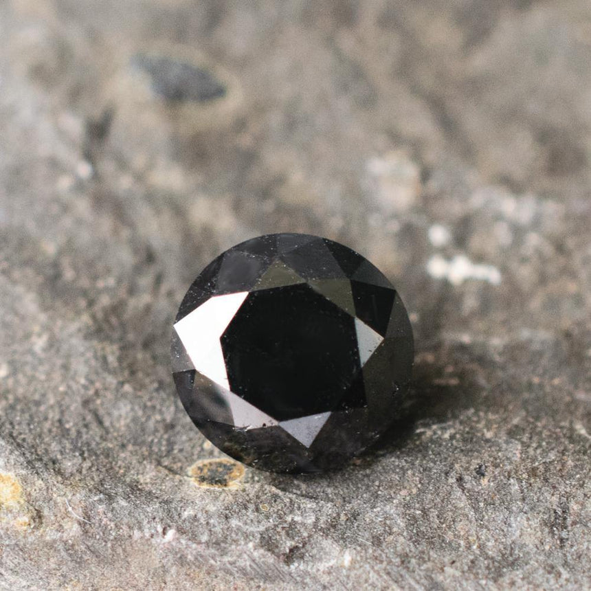 1.48 Carats | Natural Black Diamond Loose Gemstone Round Shape - Modern Gem Jewelry