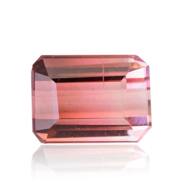 1.65 Carats Pink Natural Tourmaline Emerald Cut | 8mm x 6mm - Modern Gem Jewelry