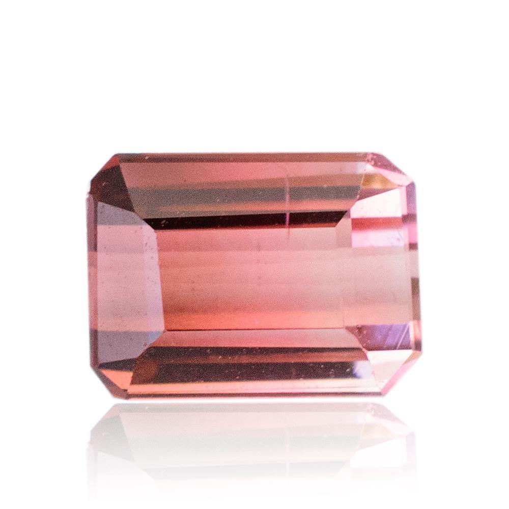 1.65 Carats Bi-Color Tourmaline Gemstone | 8mm x 6mm