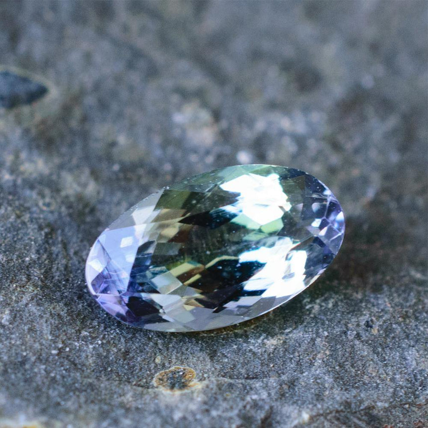 1.29 Carats Greenish Blue Oval Shape Genuine Natural Tanzanite Gemstone - Modern Gem Jewelry
