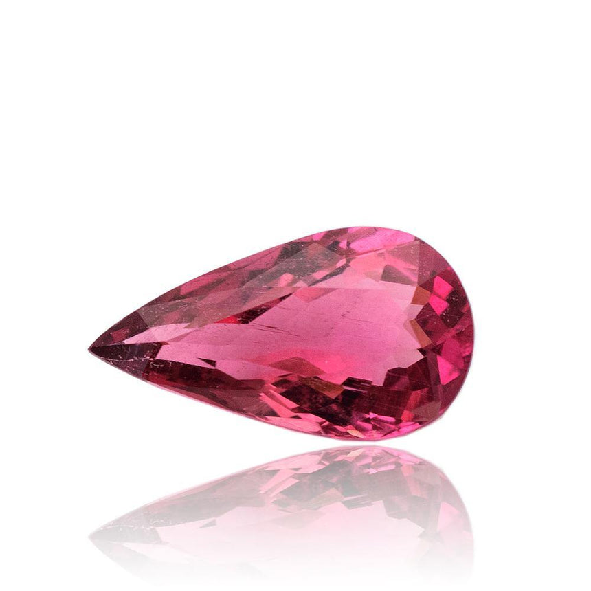 2.475 carats Pear Shape Natural Rubellite Tourmaline | 13.2 x 7.4mm - Modern Gem Jewelry