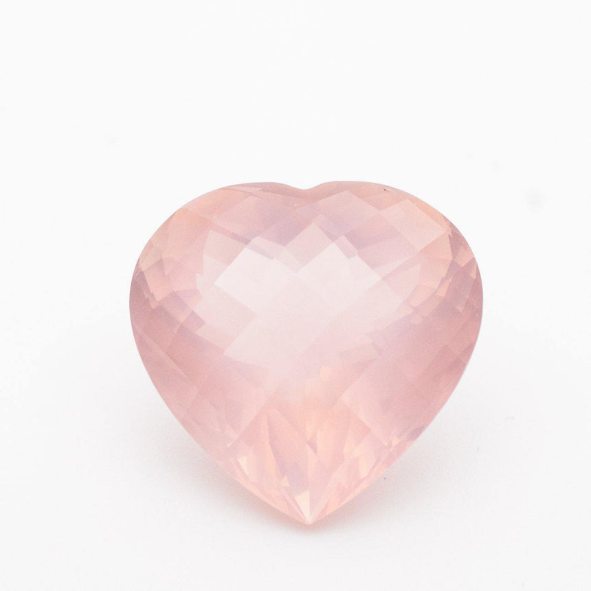 26.63 Carat Natural Rose Quartz Heart Cut Loose Gemstone - Modern Gem Jewelry