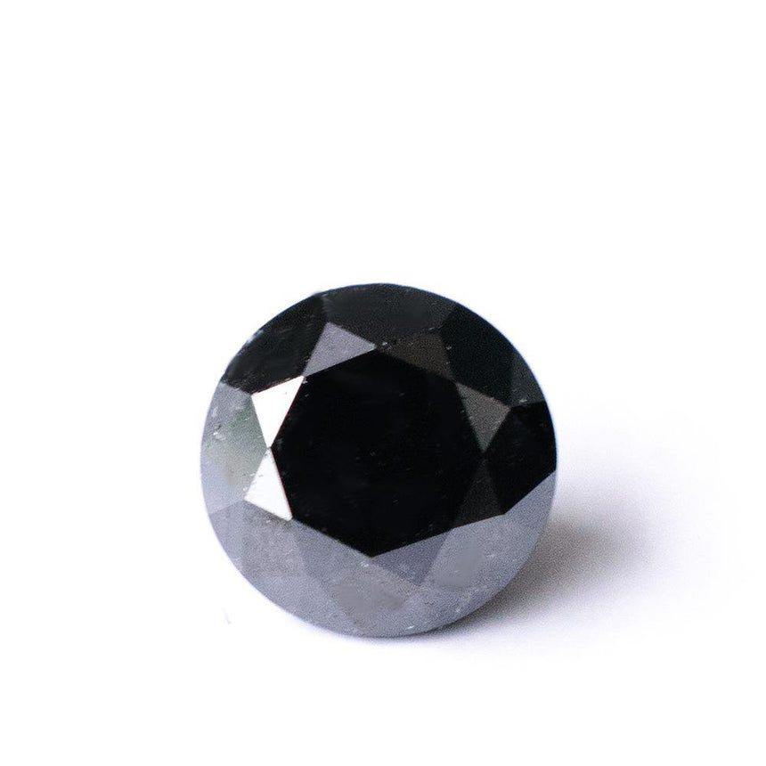 1.14 Carats | Natural Black Diamond Loose Gemstone Round Shape - Modern Gem Jewelry