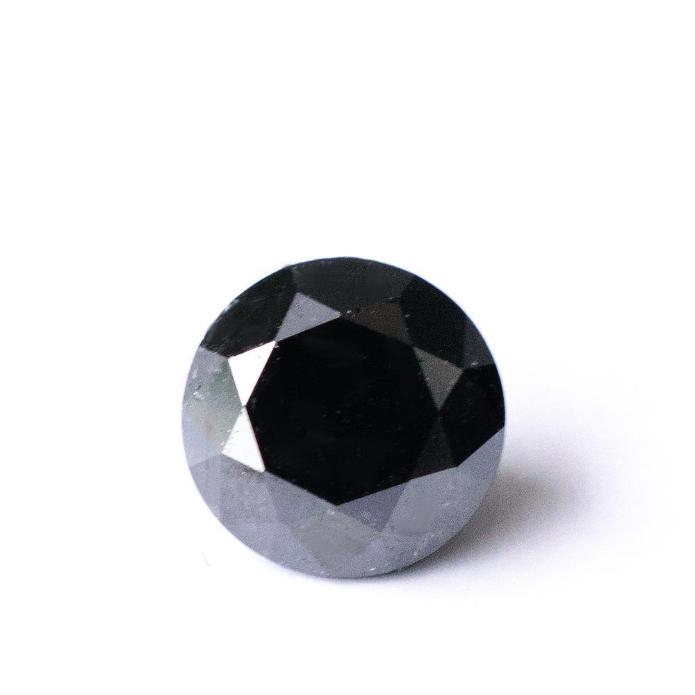 1.14 Carats | Natural Black Diamond Loose Gemstone Round Shape - Modern Gem Jewelry 