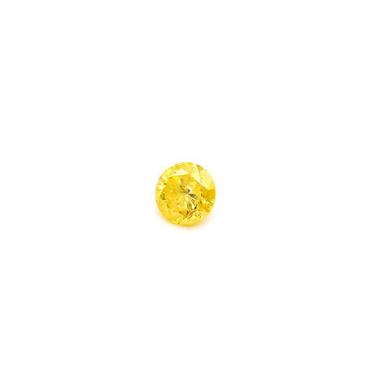 0.31 Carat Yellow Natural Diamond Round Cut Loose Gemstone - Modern Gem Jewelry