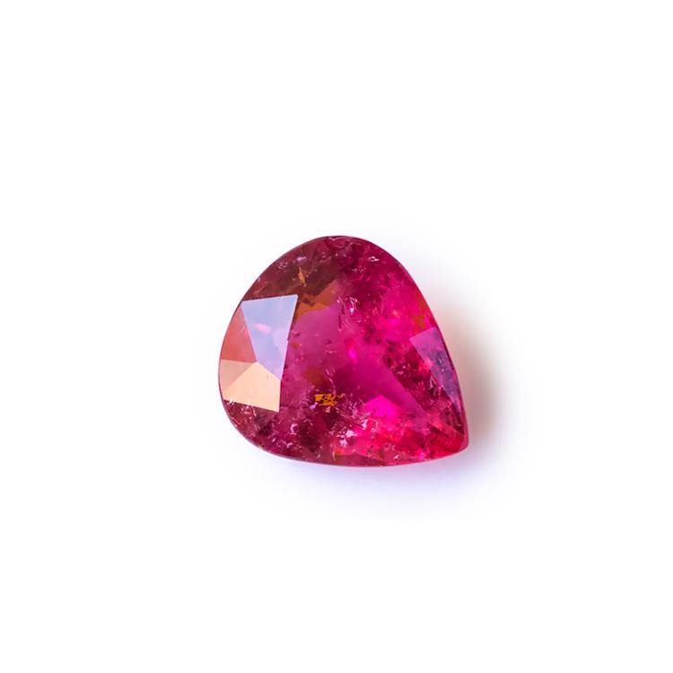 pear cut rubellite tourmaline