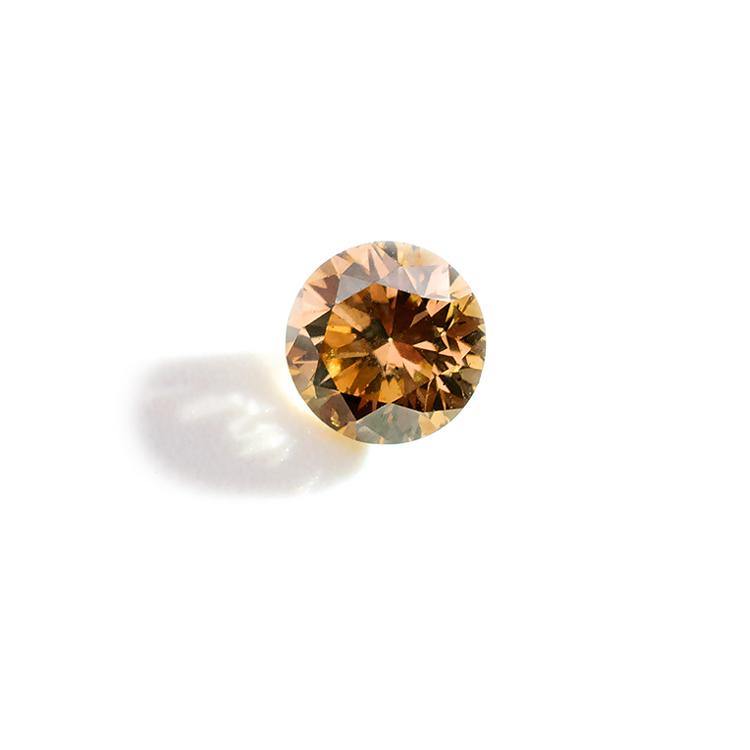 0.32 Carat Brown Natural Diamond Round Cut Loose Gemstone - Modern Gem Jewelry