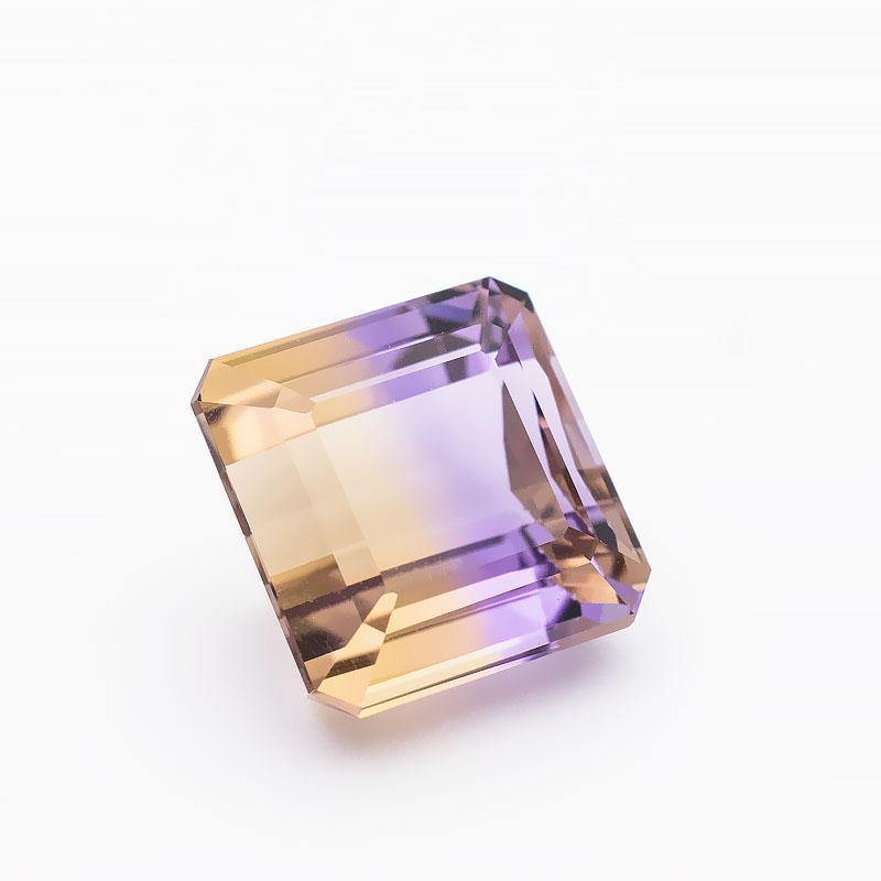 7.8 Carats Bi-Color Natural Ametrine Emerald Cut Loose Gemstone - Modern Gem Jewelry