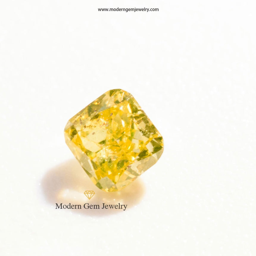Yellow Cushion Cut Natural Diamond Loose Diamond Gemstone - Modern Gem Jewelry