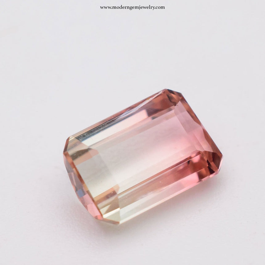 Natural Brazilian Watermelon Tourmaline Loose Gemstone Emerald Cut - Modern Gem Jewelry