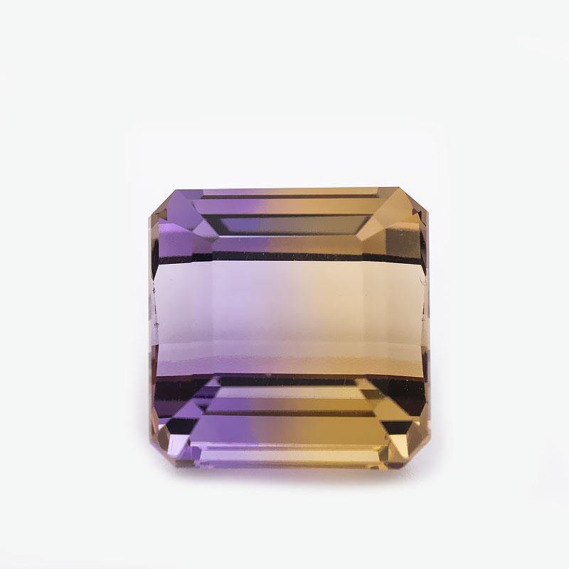 7.8 Carats Bi-Color Natural Ametrine Emerald Cut Loose Gemstone - Modern Gem Jewelry