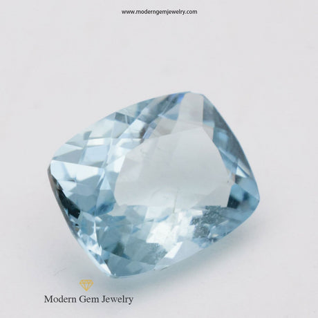 2.28 Carats Blue Brazil Natural Aquamarine Cushion Cut Loose Gemstone - Modern Gem Jewelry
