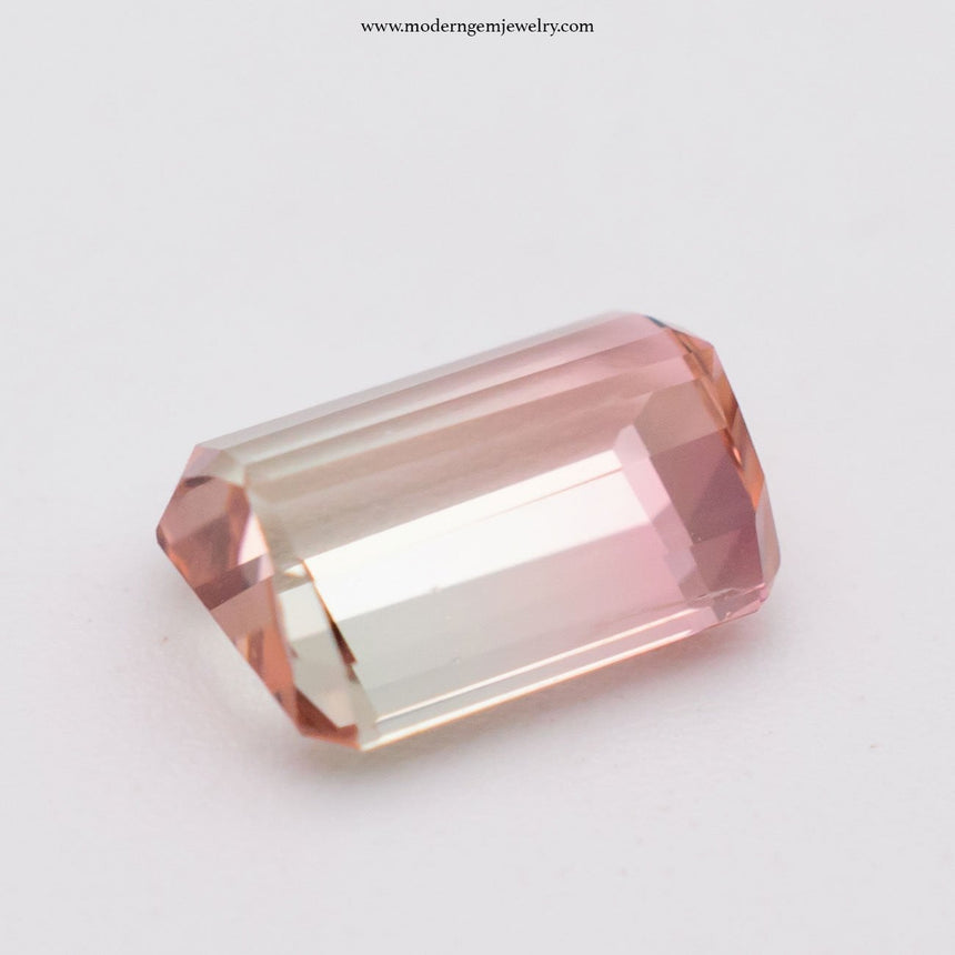 Natural Brazilian Watermelon Tourmaline Loose Gemstone Emerald Cut - Modern Gem Jewelry