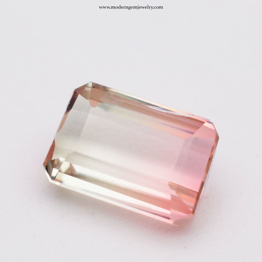 Natural Brazilian Watermelon Tourmaline Loose Gemstone Emerald Cut - Modern Gem Jewelry