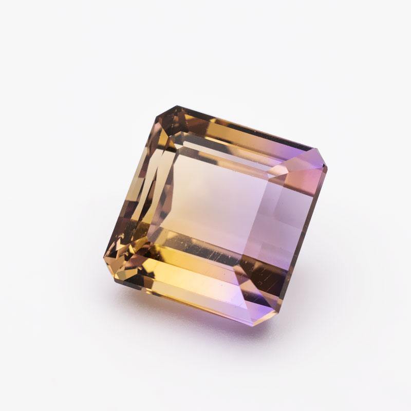 7.8 Carats Bi-Color Natural Ametrine Emerald Cut Loose Gemstone - Modern Gem Jewelry