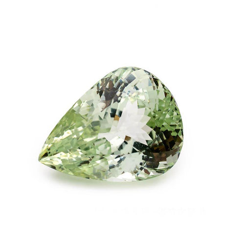 42 Carats Light Green Natural Kunzite Pear Cut Loose Gemstone - Modern Gem Jewelry