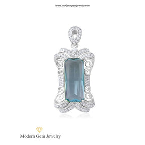 2.9 Carats Rich Blue Brazilian Natural Aquamarine Emerald Cut Loose Gemstone - Modern Gem Jewelry 
