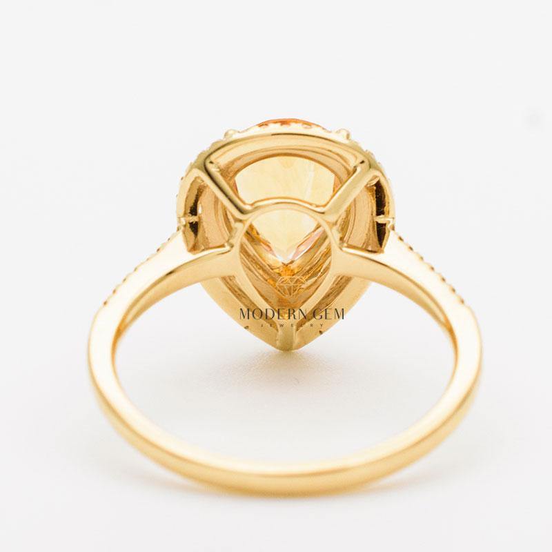 Open Basket Natural Citrine Vintage Ring