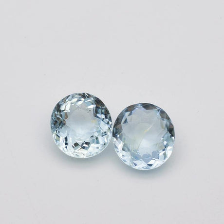 5.96 Carats Pair Top Colour Blue Natural Aquamarine Gemstone - Modern Gem Jewelry