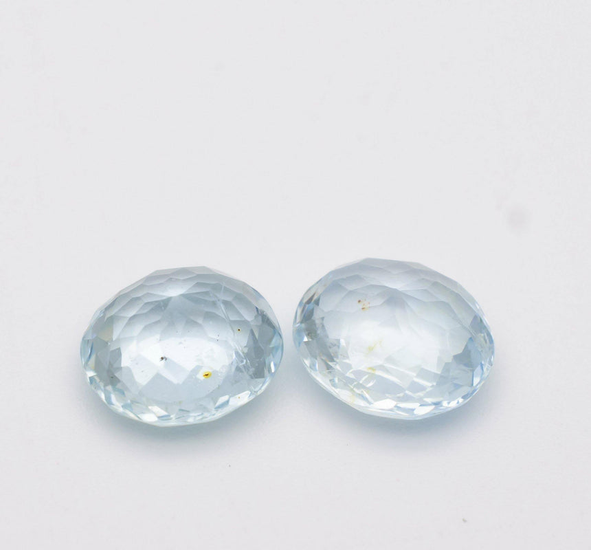 5.96 Carats Pair Top Colour Blue Natural Aquamarine Gemstone - Modern Gem Jewelry