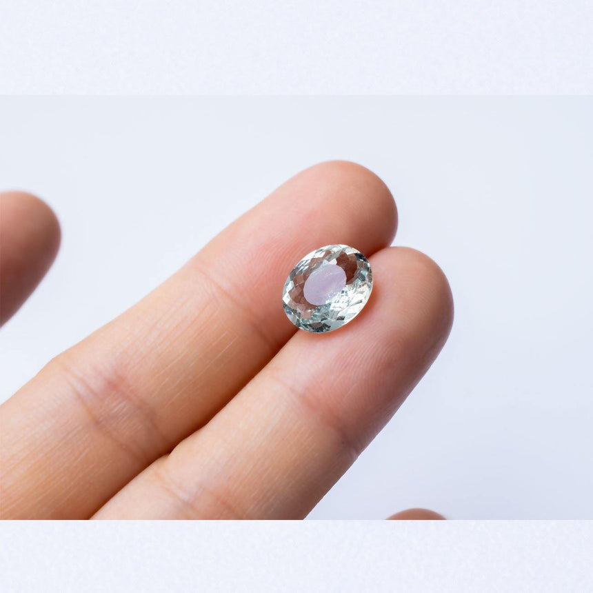 2.625 Carats Blue Brazilian Natural Aquamarine Oval Cut Loose Gemstone - Modern Gem Jewelry