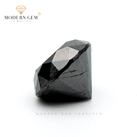 1.14 Carats Natural Black Diamond Round Cut - Modern Gem Jewelry