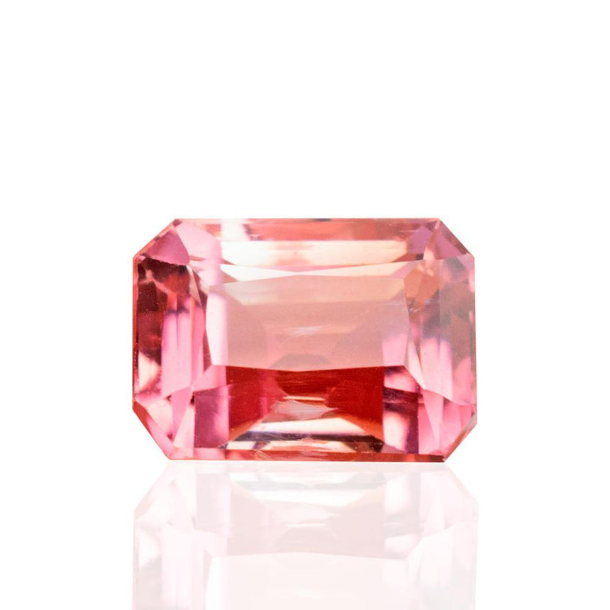 4.41 Carats Bi Color Tourmaline Emerald Cut Gemstone | 11.2mm x 81mm - Modern Gem Jewelry