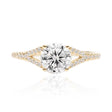 LUCIA Split Shank Engagement Ring in Yellow Gold | Modern Gem Jewelry | Saratti