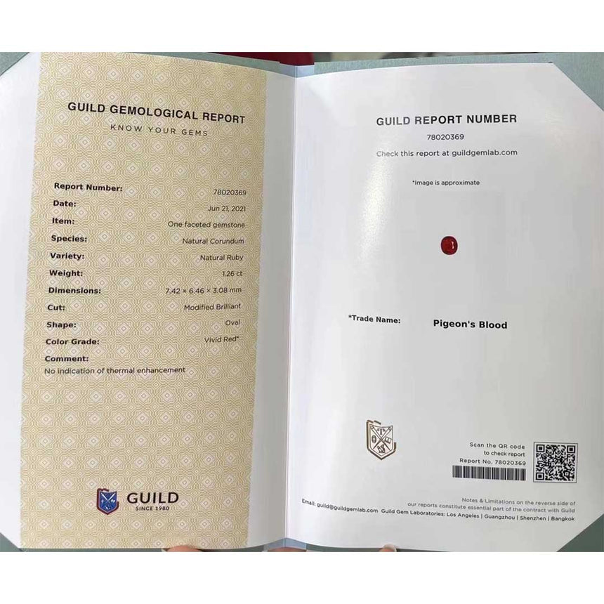 Ruby Gemstone | Oval Cut Pigeon Blood Red | Unheated 1.24 carats | Custom Jewelry | Modern Gem Jewelry