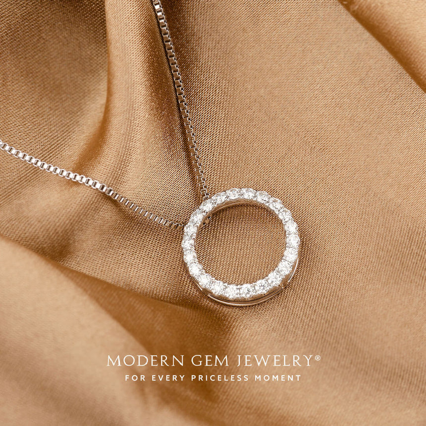 Circular Diamond Necklace | Saratti