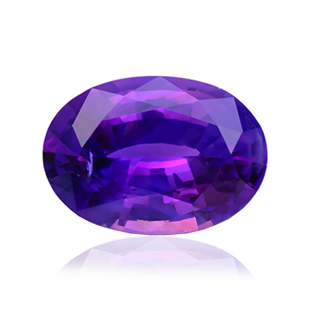 Natural Sapphire Gemstone | Oval Cut Purplish Pink | 0.9 Carat Heated