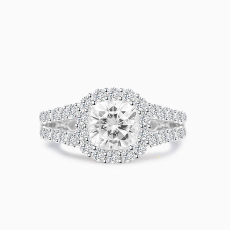 2 carat Cushion Diamond Ring in 18K White Gold | Modern Gem Jewelry | Custom Engagement Rings & Fine Jewelry | Saratti