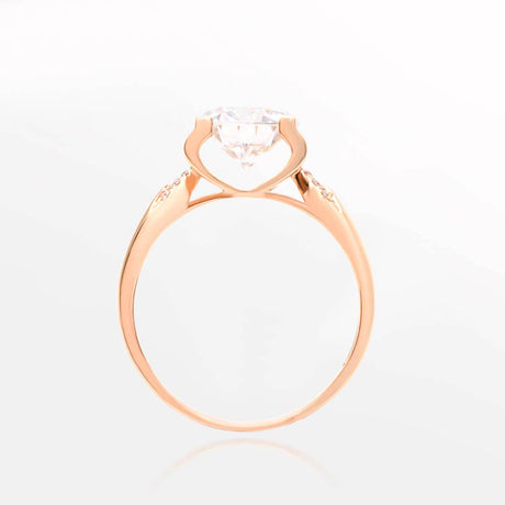 1.2 ct. natural brilliant round diamond solitaire engagement ring in 18K Rose Gold